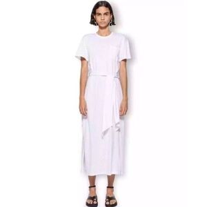 Jonathan Simkhai White Belted Tee Shirt Dress